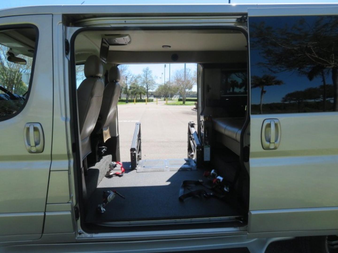 2016 Gold /Tan and Black Leather RAM Promaster (3C6TRVAG5GE) , located at 4301 Oak Circle #19, Boca Raton, FL, 33431, (954) 561-2499, 26.388861, -80.084038 - You are looking at a Gorgeous 2016 Ram Promaster Tempest X Handicap Wheelchair Conversion Van with 30K Original Miles, Lowered Floor, Dual Side Entry Doors, Power Passenger Side Entry Door, 750lb Braunability Wheelchair Lift, 4 Passenger Rear Power Bench Seat/Bed, Navigation, Rear Entertainment, Sur - Photo#66